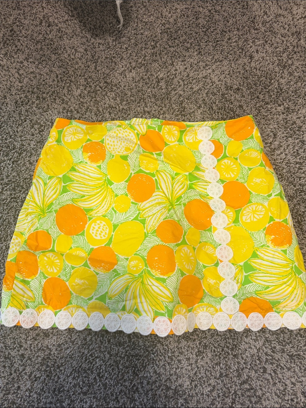 Lilly Pulitzer Michelina Zesty women’s Mini Skort with Lace Trim 00